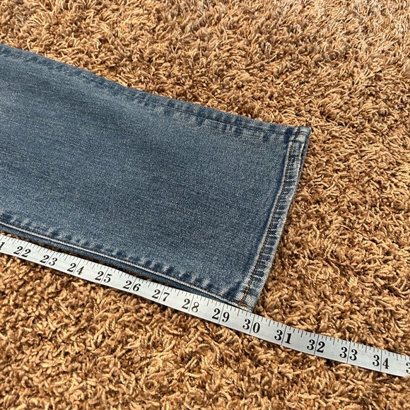 Express Modern Straight Super High Rise Distressed Jeans - Picture 12 of 12